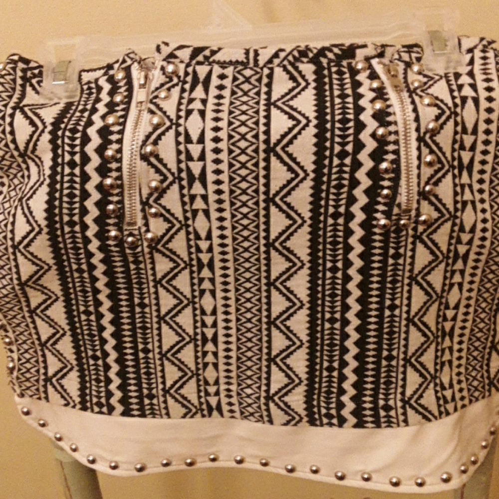 Skirt (midi) detailed silver embellishment